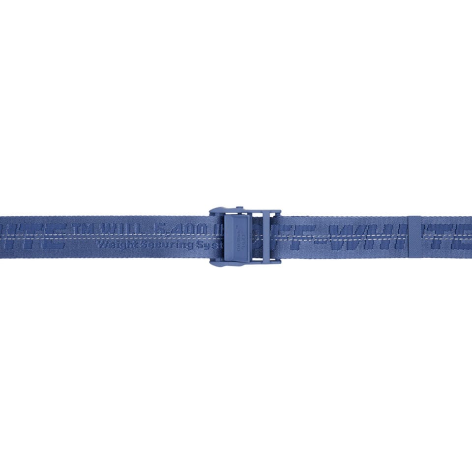 Off-White Tape Industrial Belt 'Blue/Black' – Upper Level 916