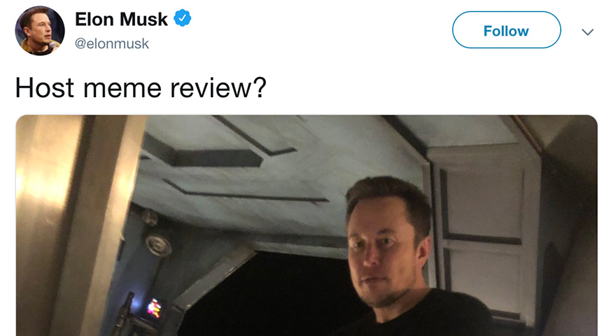 Elon Musk To Host Meme Review?