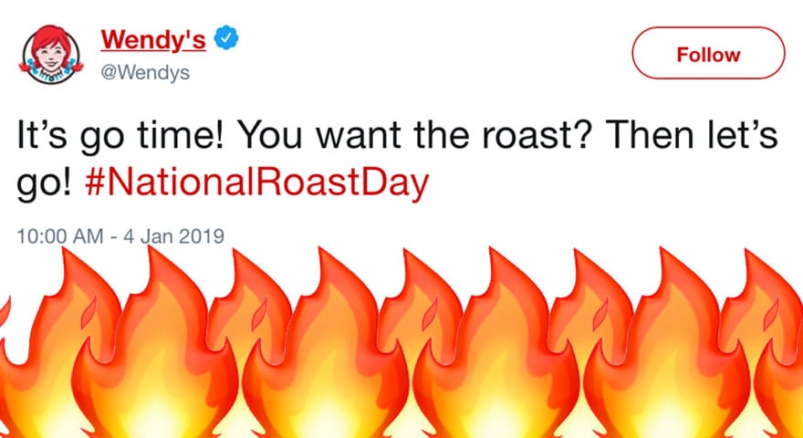 Wendy’s Viral Roast Me Tweet #NationalRoastDay