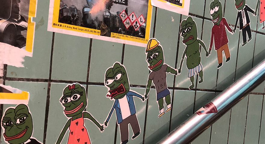 Pepe The Frog As A Symbol For Hong Kong Protestors