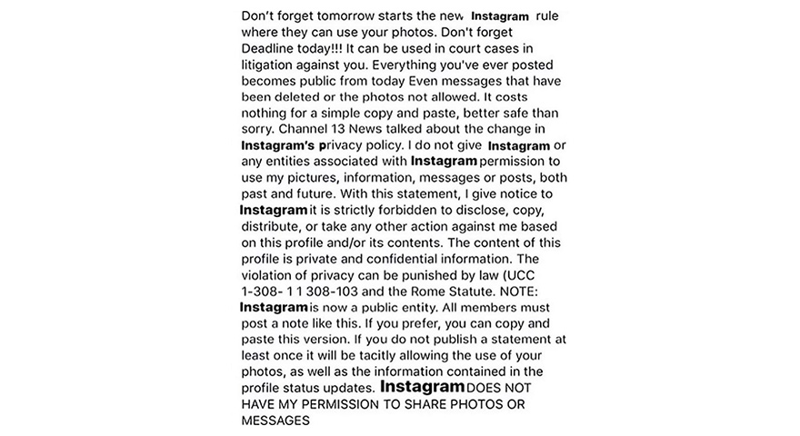 Don’t Fall For This Instagram Copyright Hoax