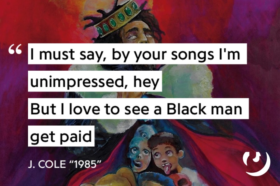 Lyrics from J. Cole's "1985"