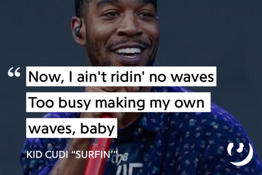 Lyrics from "Surfin" by Kid Cudi