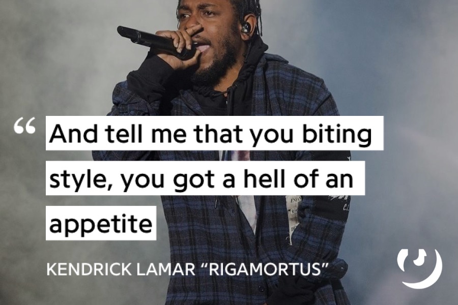 Lyrics from Kendrick Lamar's "Rigamortis"