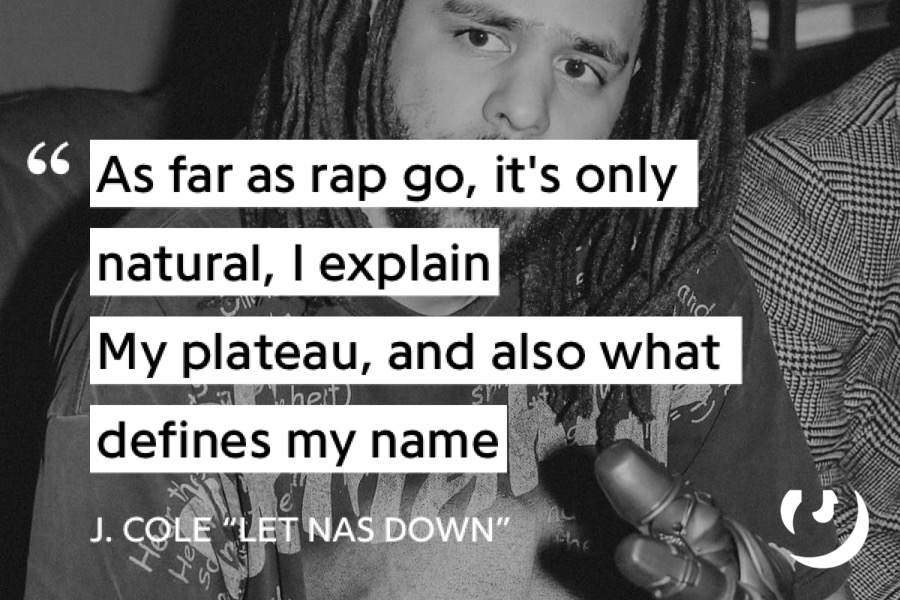 Lyrics from J. Cole's "Let Nas Down"