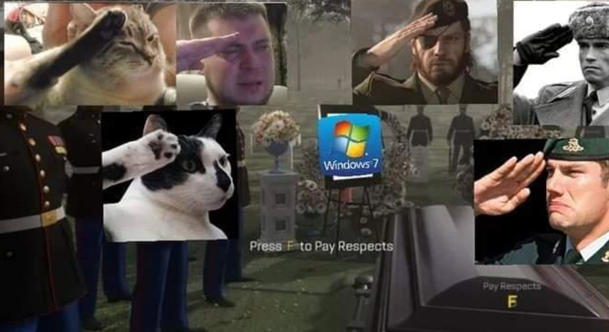 RIP Windows 7 Memes