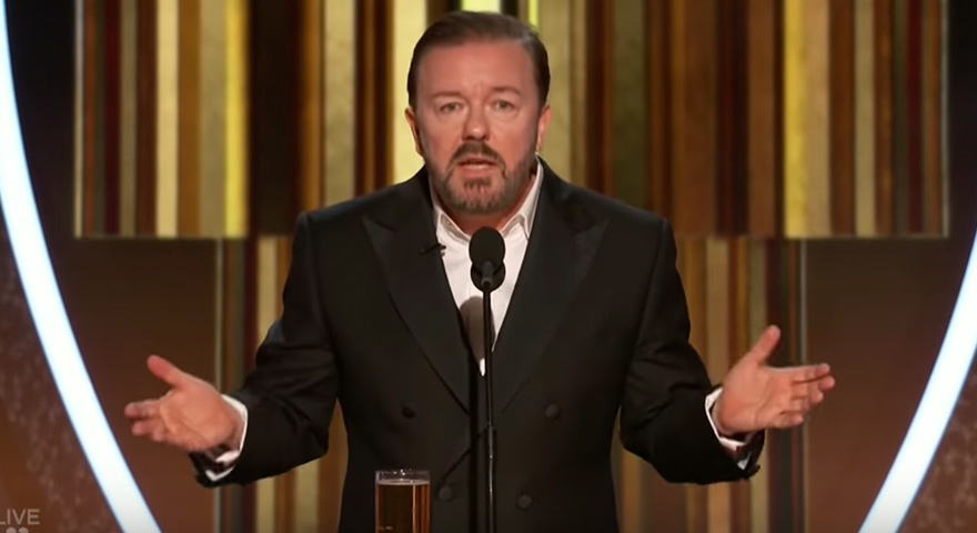 Ricky Gervais Golden Globes Memes