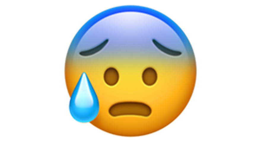 Anxious Face With Sweat Emoji 😰