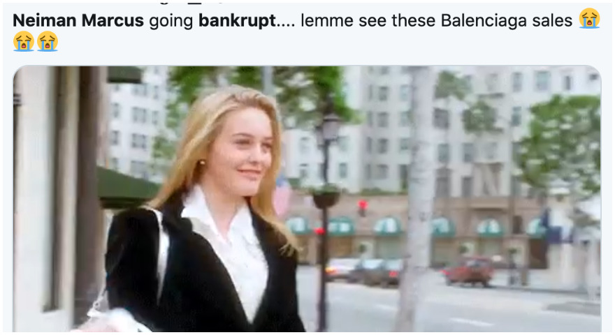 Neiman Marcus Bankruptcy Memes on Twitter