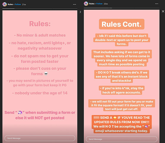 Rules Matchmaking CLG Instagram