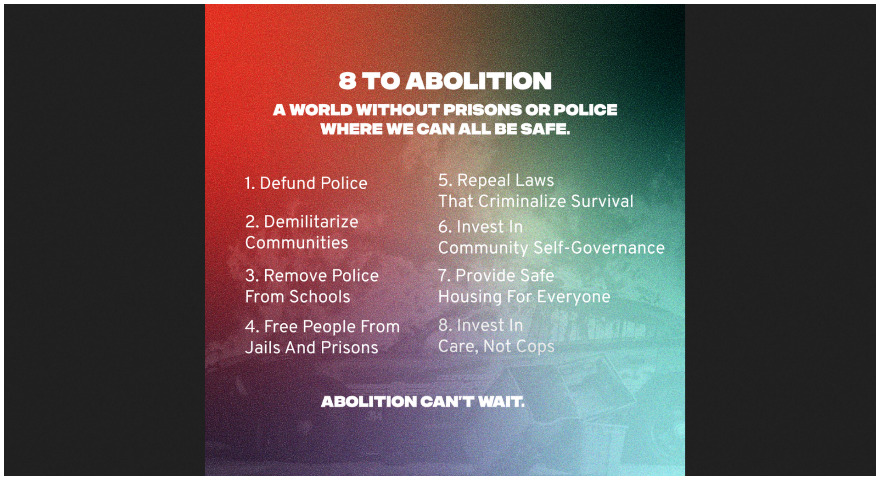 #8toAbolition Refutes #8CantWait Police Reform Campaign