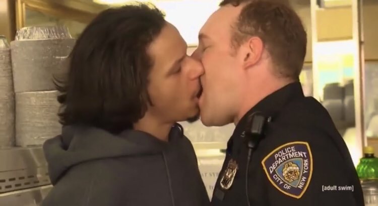 Eric Andre Kissing Cop Memes 