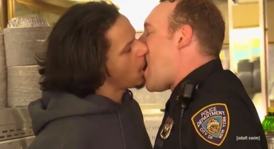 Eric Andre Kissing Cop Memes