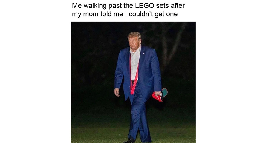 Sad/Tired/Defeated Donald Trump Walking Memes