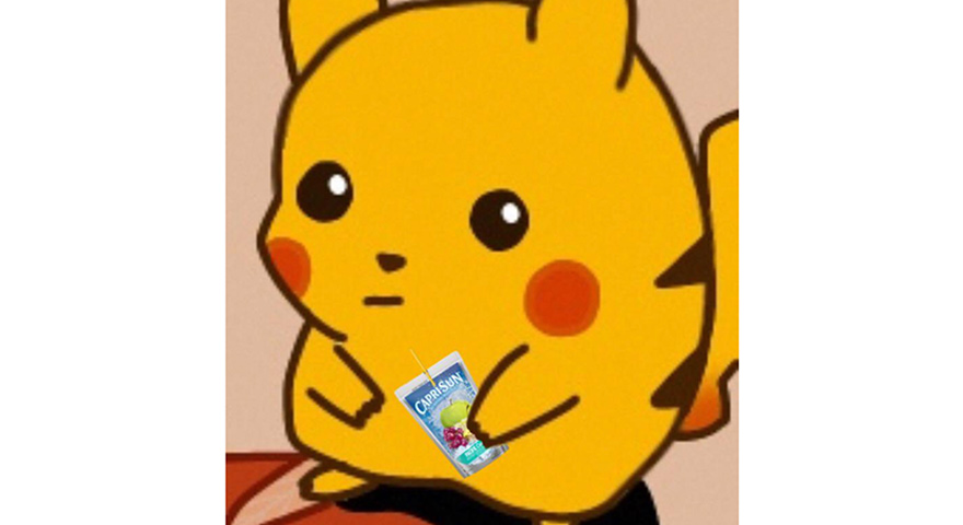 Sad Baby Pikachu Drinking Capri Sun Juice Box Memes