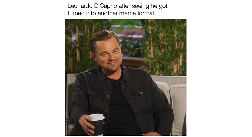 Leonardo DiCaprio Smiling While Holding Coffee Memes
