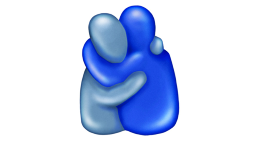 Hug Emoji – Blue People Hugging 🫂