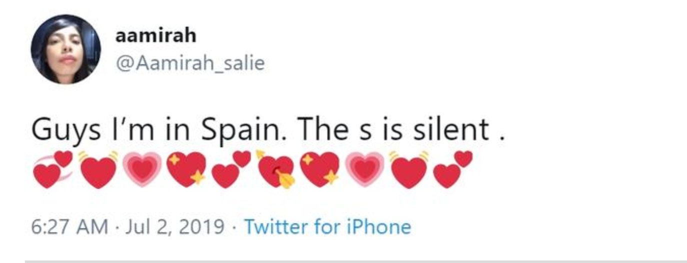 i'm in spain s is silent