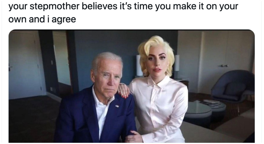 Joe Biden And Lady Gaga Couple Photo Memes