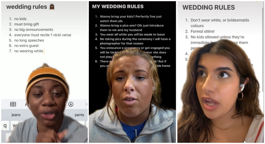 TikTok Wedding Rules Trend