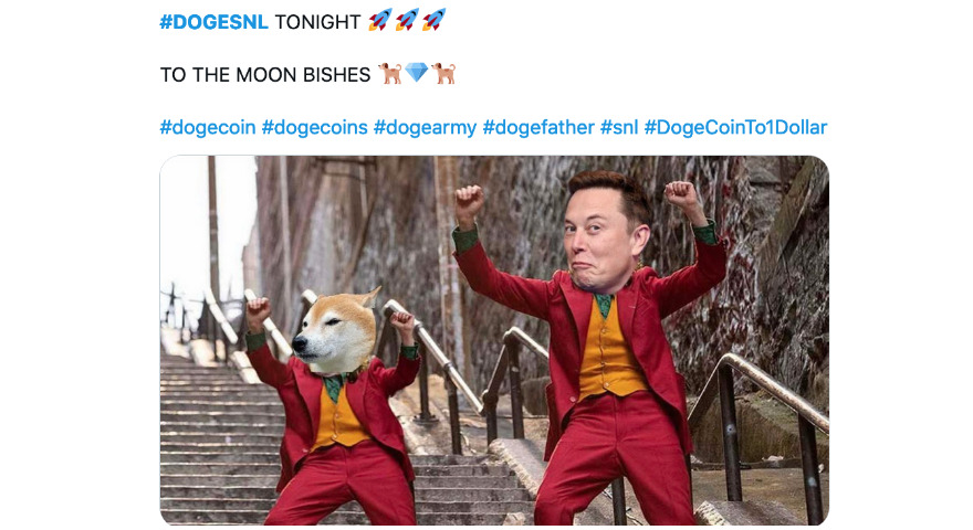 Elon Musk, SNL, Dogecoin Memes