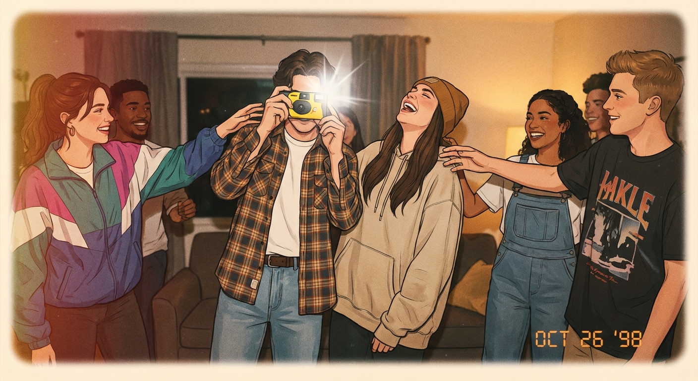 Why Gen Z Is Bringing Back Disposable Cameras (Yes, Really) (AI-generated image)